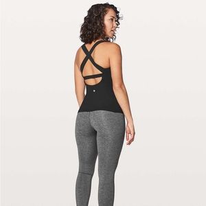 Lululemon Long Breath 2-In-1 Tank *Light Support For B/C Cup Black size 6